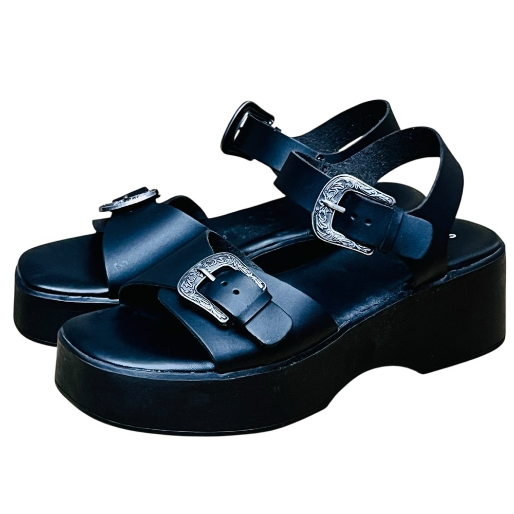 Seychelles Up in The Clouds Wedge Sandal Platform Black Shoes Sz 8M NEW - Picture 3 of 12